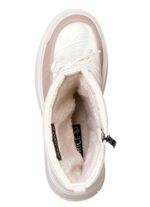 Caprice Stiefel mit schimmerndem Textilmaterial PERLWEISS-TAUPE