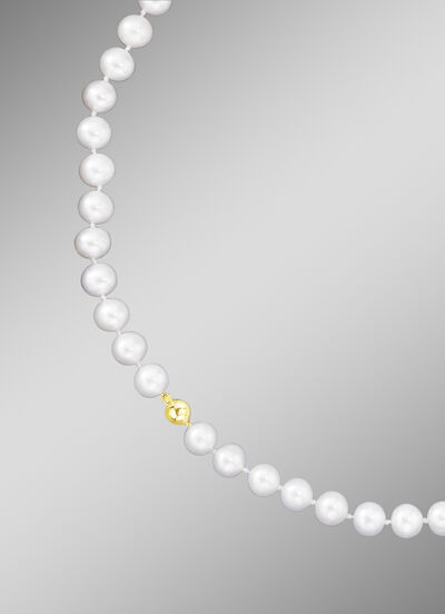 Süßwasser-Zuchtperlkette mit Kugelschließe 