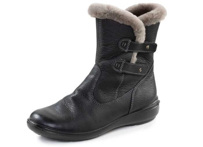 Gef&uuml;tterte Damen-Stiefeletten, Winterschuhe, mit Lammfell 