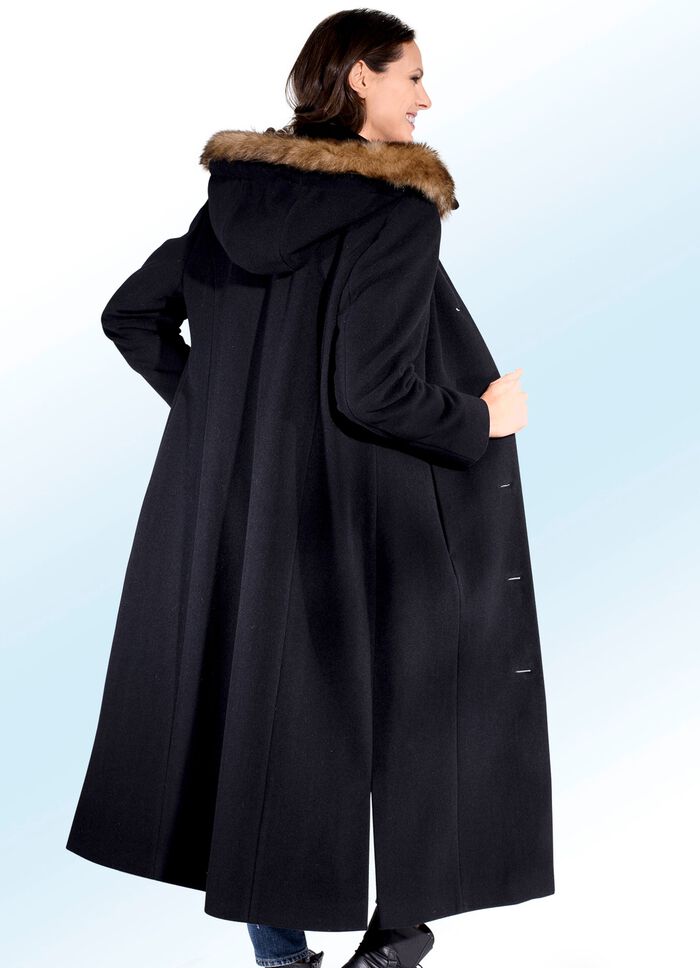 Mantel mit abnehmbarer Kapuze 