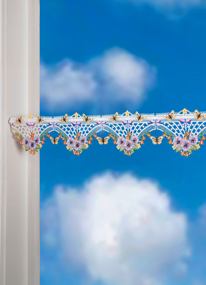 Stangendeko mit hübschen Stiefmütterchenmotiven 