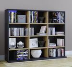 Regal aus Holzstruktur-Nachbildung ANTHRAZIT-HONIGEICHE