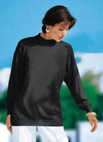 Pullover in Feinstrick mit Schurwolle SCHWARZ