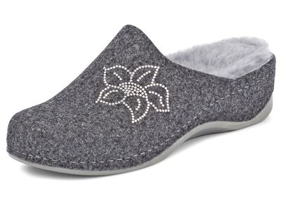 Mubb, gef&uuml;tterte Damen-Hausschuhe, Weite H, mit Lammfell 