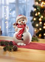 Schneem&auml;nner aus Feinsteingut BUNT