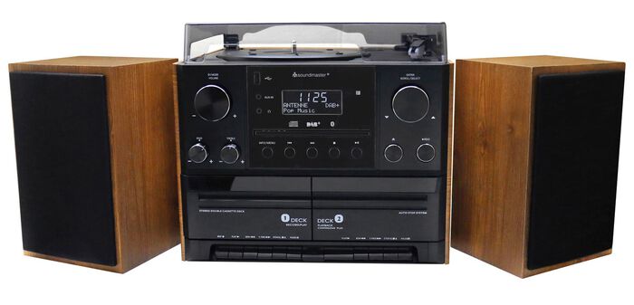 Nostalgie-Stereoanlage mit Fernbedienung BRAUN