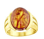 Bezaubernder Damenring mit Bernstein 