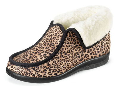 Warme Damen-Hausschuhe, Weite H, mit Wolle 