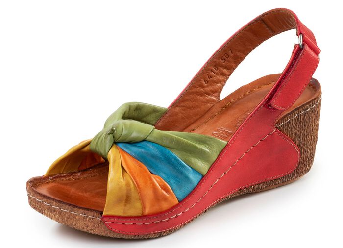 Gemini, trendige Damen-Sandaletten, Weite G, mit verstellbarer Klettspange 