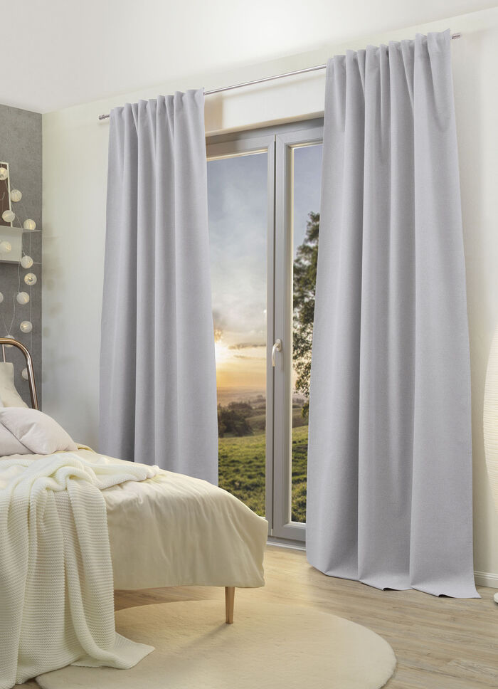 Verdunkelungsschal mit Multifunktionsband GRAU