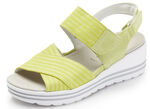 Waldl&auml;ufer Sandale mit sliberfarbenen Durchz&uuml;gen LIMETTE