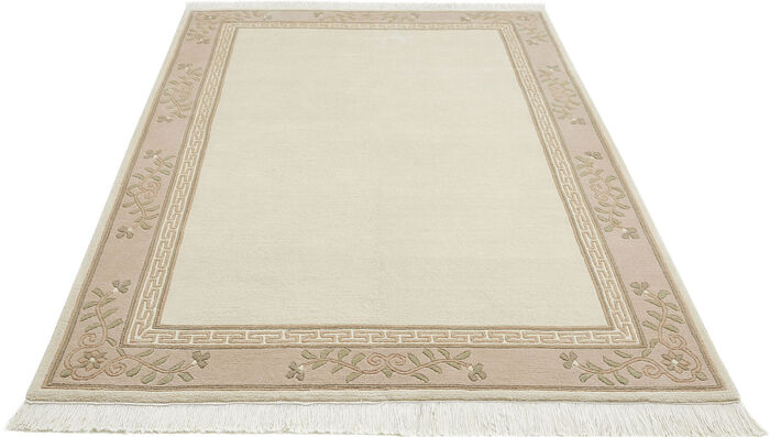 Handgeknüpfte Brücken und Teppiche CREME