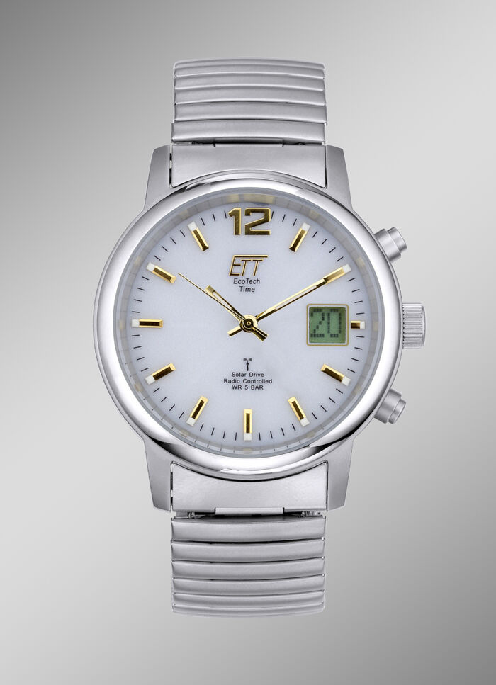 ETT-Funk-Solar-Herrenuhr im Titanlook 