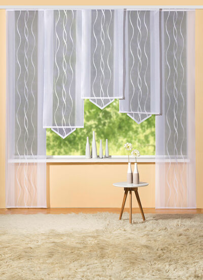 Schiebegardine Welle mit geradem Abschluss 