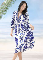 Laurina Kleid mit farbbrillantem Druckdessin 