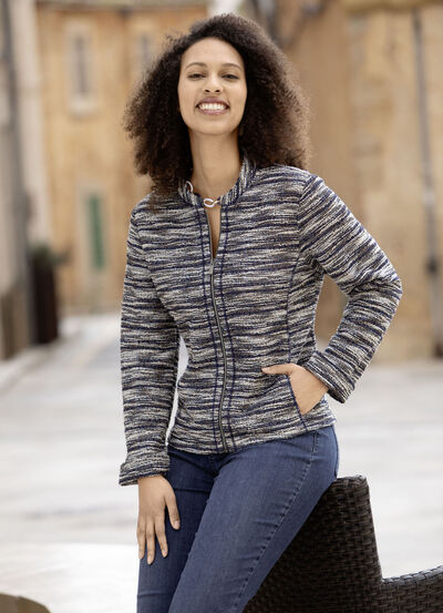 Blusenjacke aus Bouclé 