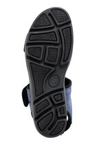 ELENA EDEN Sandale aus weichem Nubukleder und schwarzem Elastikmaterial JEANS