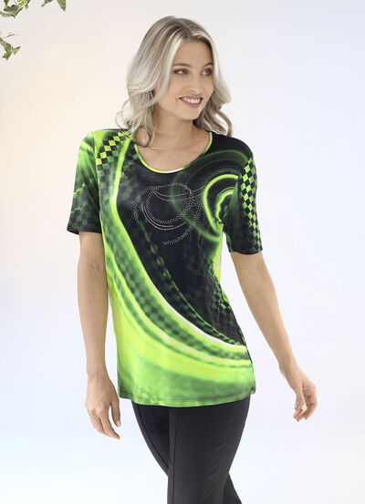 Hinreißendes Shirt mit silberfarbenen Zierplättchen 