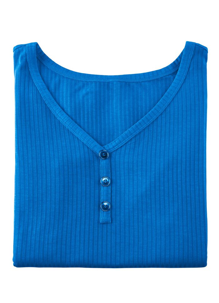 Laurina Tr&auml;gershirt mit Zierknopfleiste ROYALBLAU