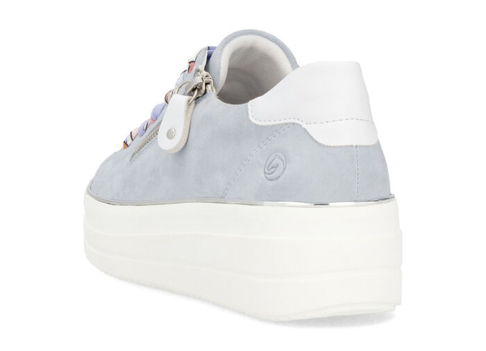 Remonte Sneaker mit bunter Schnürung BLEU-WEISS