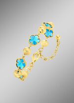 Schmuckset,  3-teilig, mit Kristallsteinen in T&uuml;rkis 