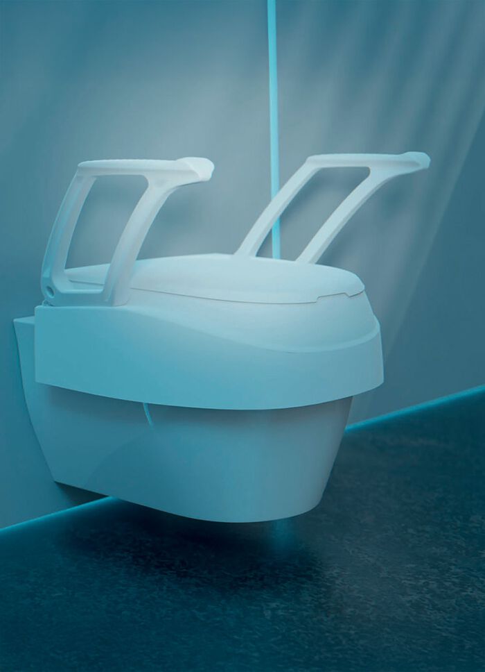 Toilettensitzerh&ouml;hung mit Armlehnen 