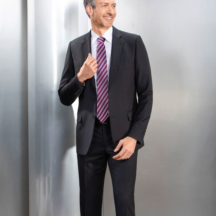 Krawatte MARINE-VIOLETT-ROSE GESTREIFT