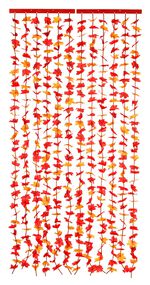 Dekorativer Bl&auml;ttervorhang f&uuml;r Balkon oder Terrasse ORANGE