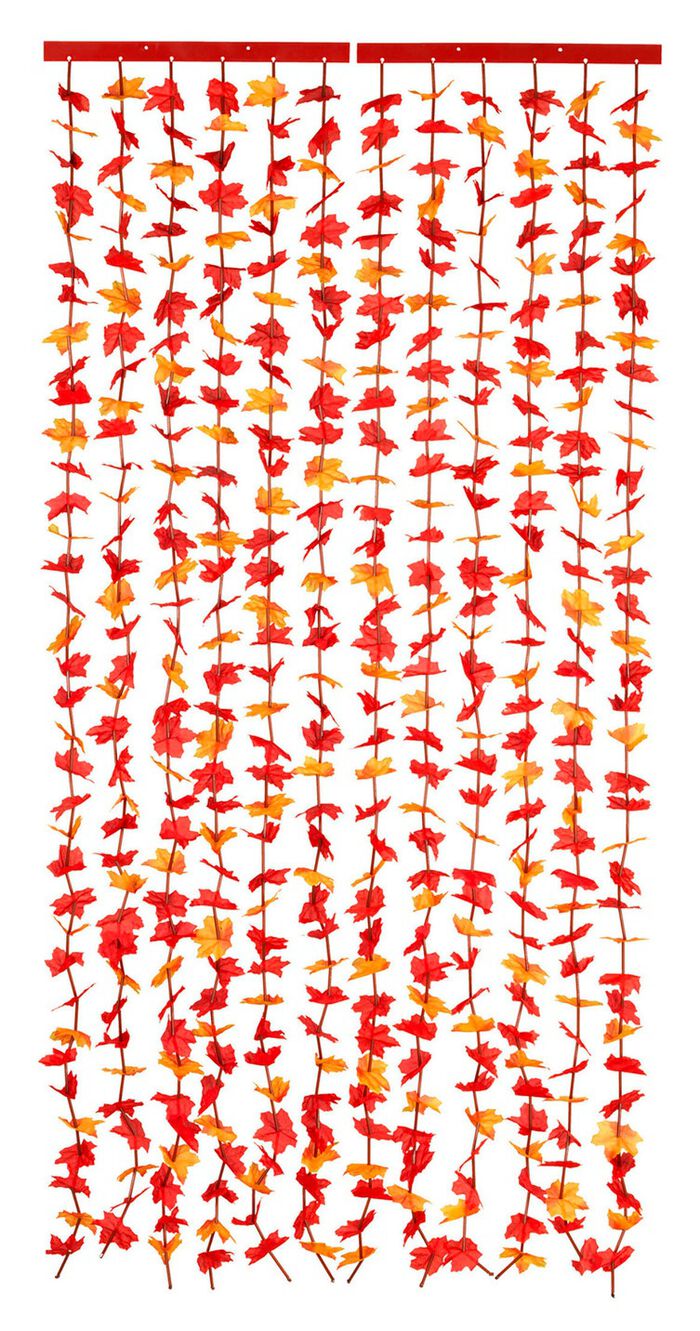 Dekorativer Bl&auml;ttervorhang f&uuml;r Balkon oder Terrasse ORANGE