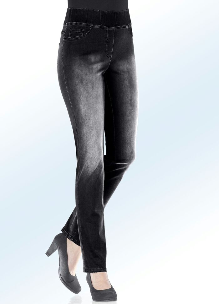 Figurformende Jeans SCHWARZ