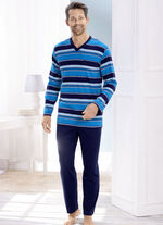 Zweierpack Schlafanz&uuml;ge mit V-Ausschnitt und Brusttasche 