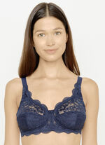 Susa Zweierpack BH mit zarter Elastikspitze 1X MARINE, 1X WEISS