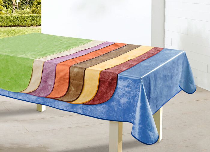 Klassisch marmorierte Wachstuch-Tischdecke 