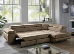 Polsterecke mit Bettfunktion und Bettkasten BRAUN