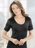 Zweierpack Shirts ohne Seitennähte, BIO-Baumwolle 1X SCHWARZ, 1X WEISS