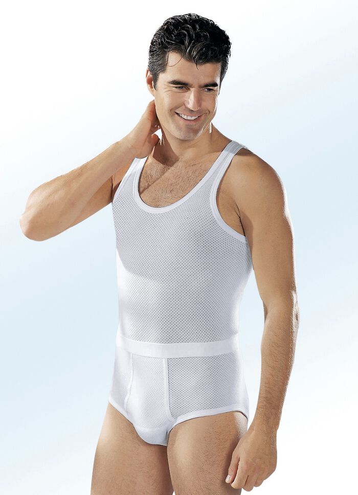 Pfeilring Dreierpack Slips aus Doppelripp mit Eingriff, weiß 