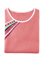 Zweierpack Nachthemden, kürzer geschnitten aus Baumwolle 1X TÜRKIS, 1X KORALLE