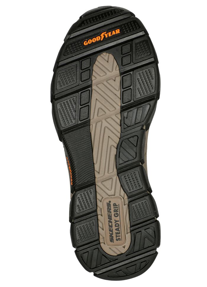 SKECHERS, bequeme Herren-Slipper, mit geformter Slip-Ins Fersenplatte DUNKELBRAUN