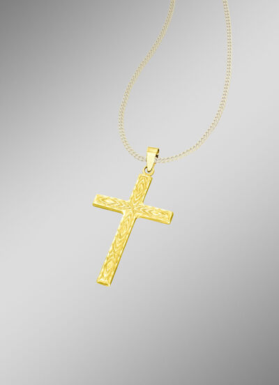 Diamantierter Kreuz-Anhänger 