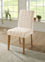 Stuhlbezüge aus Fellimitat CREME