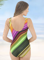 Laurina Badeanzug mit Außenträgern und Halbkorsage 