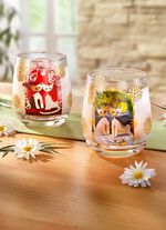 Windlicht aus der Rosina-Wachtmeister-Kollektion GR&Uuml;N-GOLD