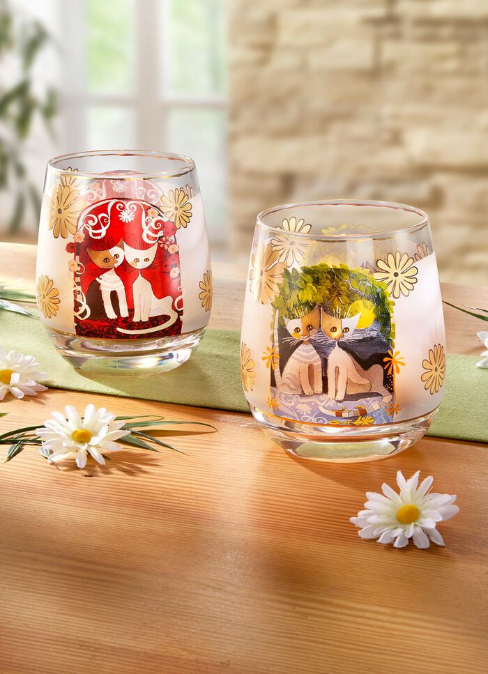 Windlicht aus der Rosina-Wachtmeister-Kollektion GR&Uuml;N-GOLD