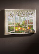 LED-Bild auf Holzrahmen 