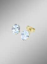 Schicke Ohrstecker mit echt Aquamarin 