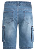 Jeans-Bermudas mit Cargotaschen JEANSBLAU