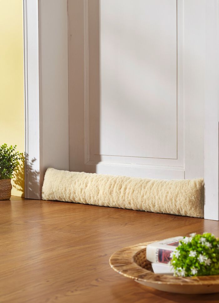 Zugluftstopper aus reiner Schurwolle 