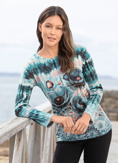 Shirt in Batik-Optik 