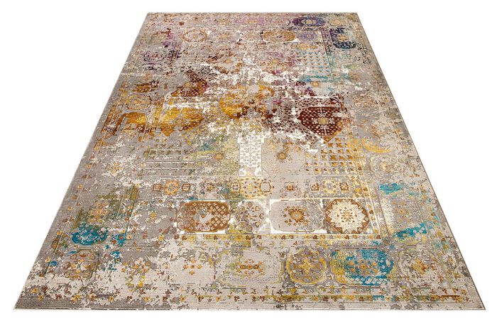 Br&uuml;cken und Teppiche aus Flachgewebe mit aufwendiger Dessinierung BUNT