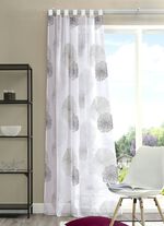 &Uuml;bergardine mit Schlaufen oder Universalschienenband GRAU-STEINGRAU